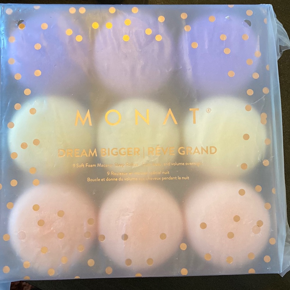 * free with purchase * Brand new in packaging Monat soft foam sleep rollers